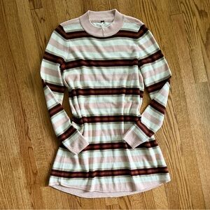 Free People Striped Long Sleeve Sweater Dress